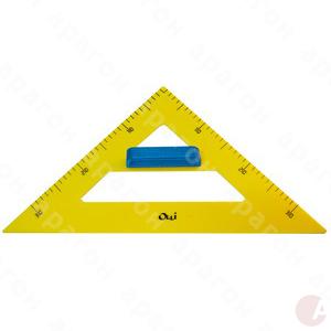 Треугольник для доски пластиковый желтый OLLI  равнобедренный