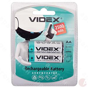 Аккумулятор 2500 пальч 2шт/спайке цена за 1шт Videx