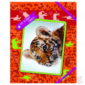 Папка В5 на резинке пласт My funny tiger 31642-02