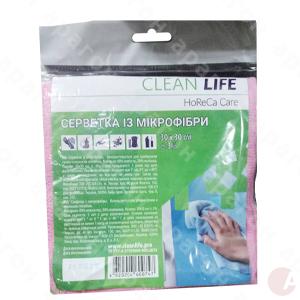 Салфетка микрофибра универс 30х30 см. 3 шт. ХоРеКа CLEN LIFE тип Блеск