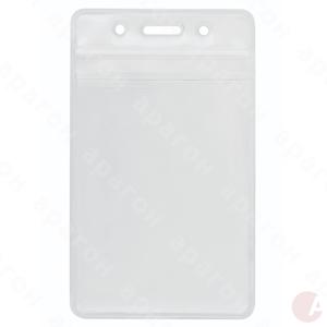 Бейдж верт 62х91 мм замок zip lock, PVC O45610