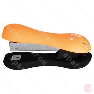 Степлер №24 20л OPTIMA Soft Touch, пласт. корпус, оранжевый