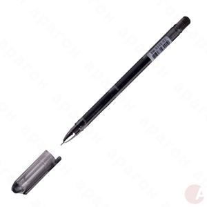 Ручка гелевая BUROMAX GOAL 0.5мм, черн.,  прозрачный трехгранный корпус, 