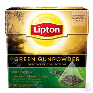 Чай  ЛИПТОН 20  пакет. пирамидка Green Gunpowder