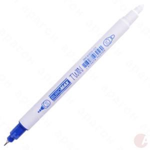 Ручка пиши-стирай капил Twin BUROMAX  0,5 mm /3,0 mm син
