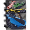 Блокнот А6 80л KITE Hot Wheels карт. обкл., пруж 222К