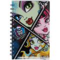 Блокнот А5 80л KITE Monster High пласт обкл пруж 225К