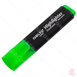 Текстмаркер Highlighter Delta 1-5 мм клиноп. зелен 