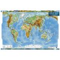 Карта Мира общегеогр. 1:35 000 000 картон/планки/ламинация 98х68 см.