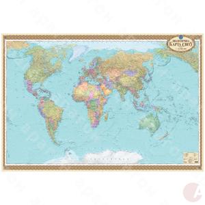 Карта Мира политич. 1:22 000 000  картон/ламинация 160х110см
