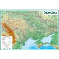Карта Украины общегеогр. 1:1 000 000 картон 150х110см 